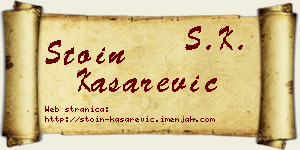Stoin Kašarević vizit kartica